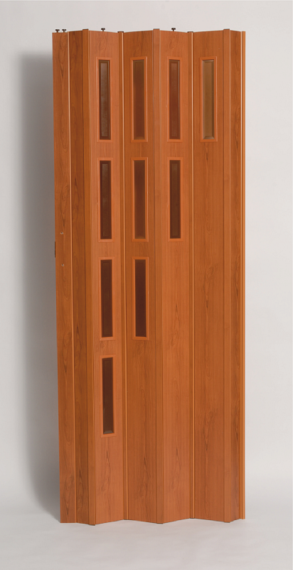 Shrnovací dveře LUCIANA DESIGN na míru - prosklené, 4 řady skel