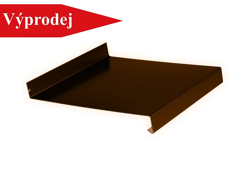 Ocelový parapet 130 x 2000 mm - HNĚDÁ