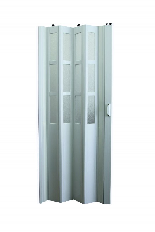 Shrnovací dveře LUCIE 73x200 cm prosklené - třešeň