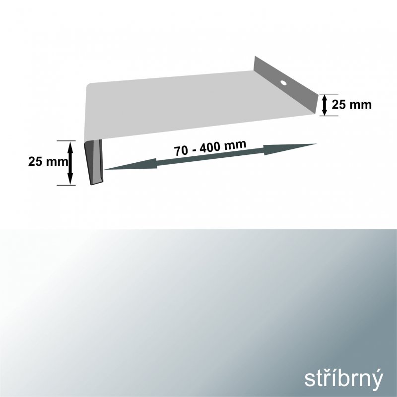 Aluminum pull sill - SILVER anodized C0